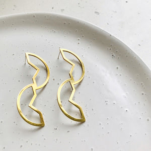 Mmere outline stacked earrings